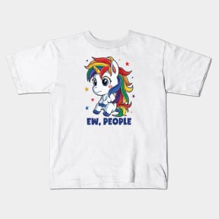 Ew People Unicorn Design Kids T-Shirt